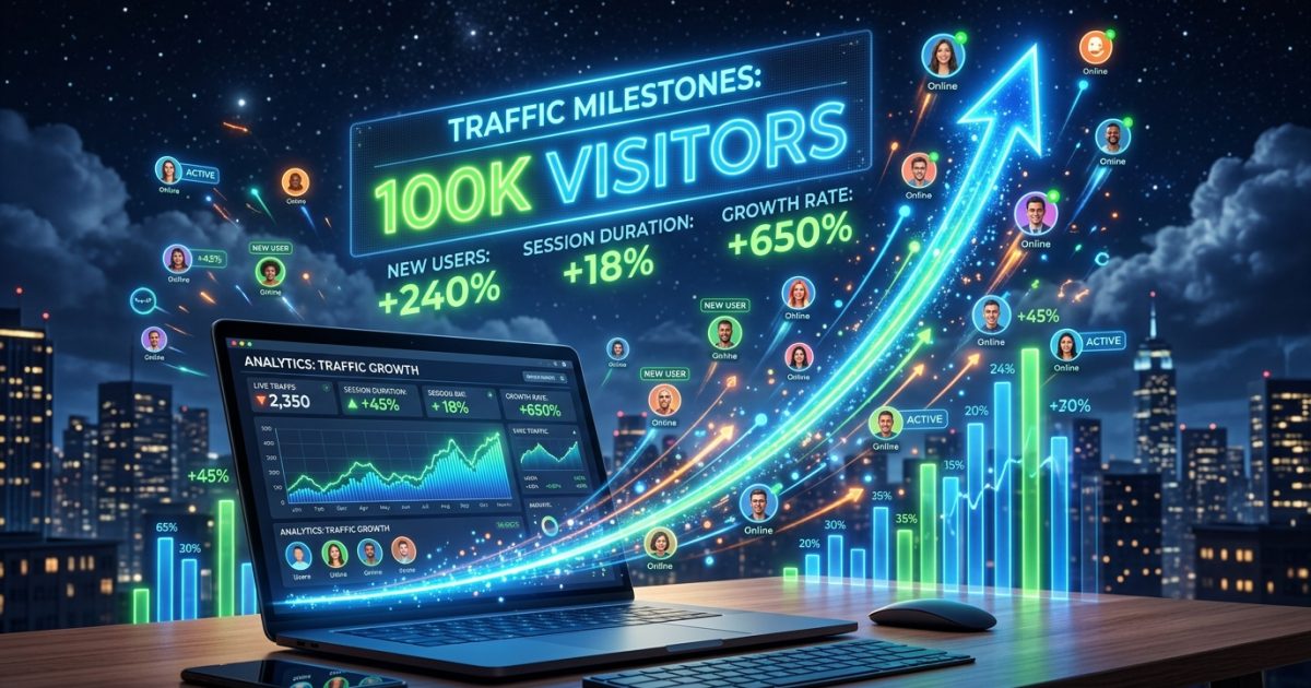 How to Drive 100,000 Free Monthly Visitors to Your Blog (Without Paid Ads)